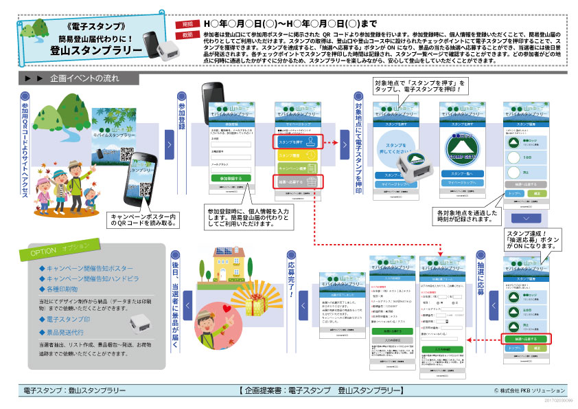 電子スタンプで登山スタンプラリー企画書