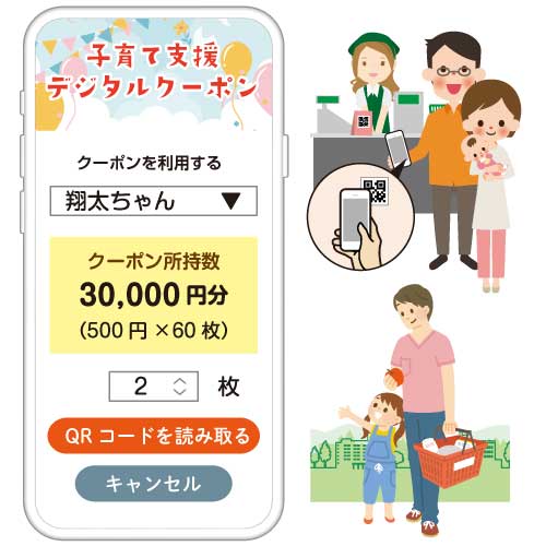 【クーポンまとめて付与タイプ】子育て支援クーポン