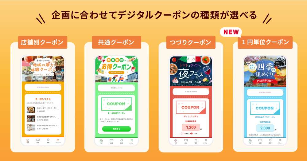 《1円単位もぎりクーポン》新登場|Coupollyクーポンシステム